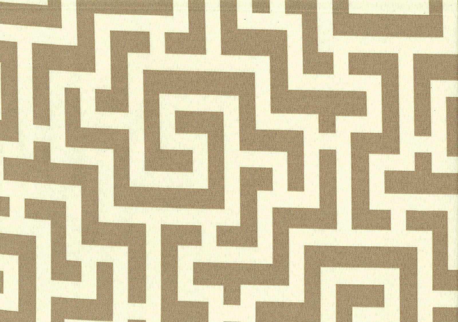 Richloom Fabric Keyes Taupe  Outdoor Off White Brown  Drapery Upholstery