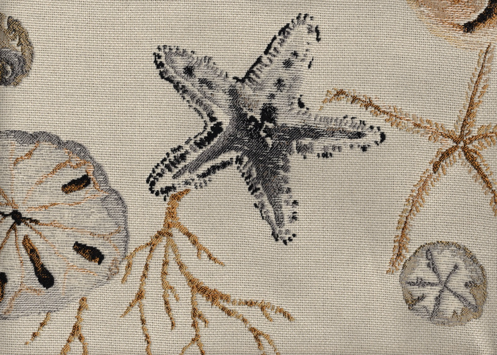 Paragon Fabric Sanibel SAnd Dollar  Print  Drapery Upholstery