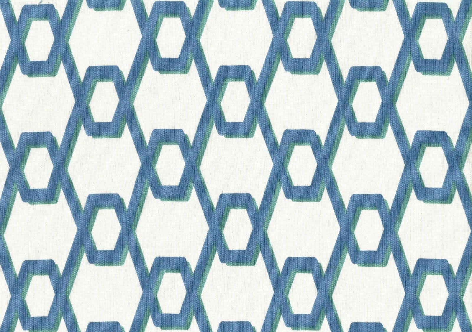5  Yds  Magnolia Home Fabric Rhythm Blue Green Cotton Print  Drapery Upholstery 