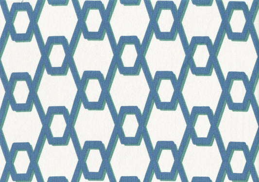 5  Yds  Magnolia Home Fabric Rhythm Blue Green Cotton Print  Drapery Upholstery 