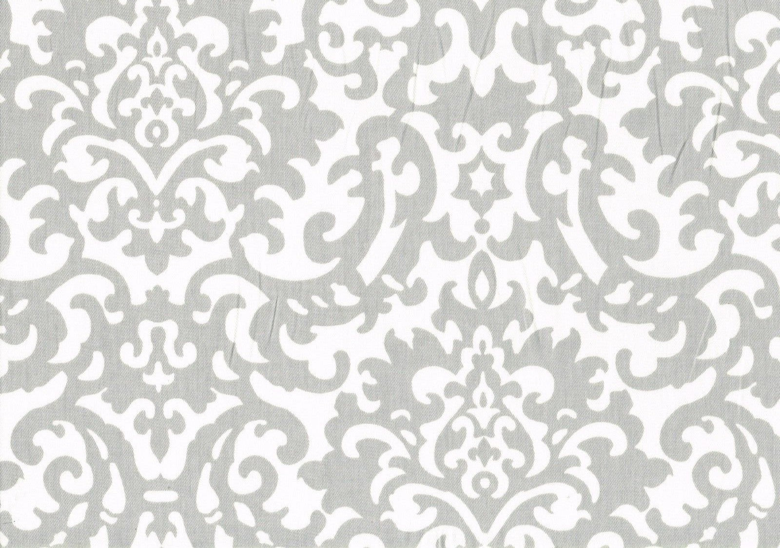 Waverly Fabric Duncan Sterling Silver White  Cotton Drapery Upholstery