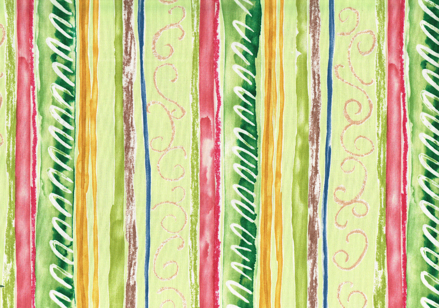 Mill Creek Fabric Stripe Green Pink Red Drapery Upholstery Green Rose 