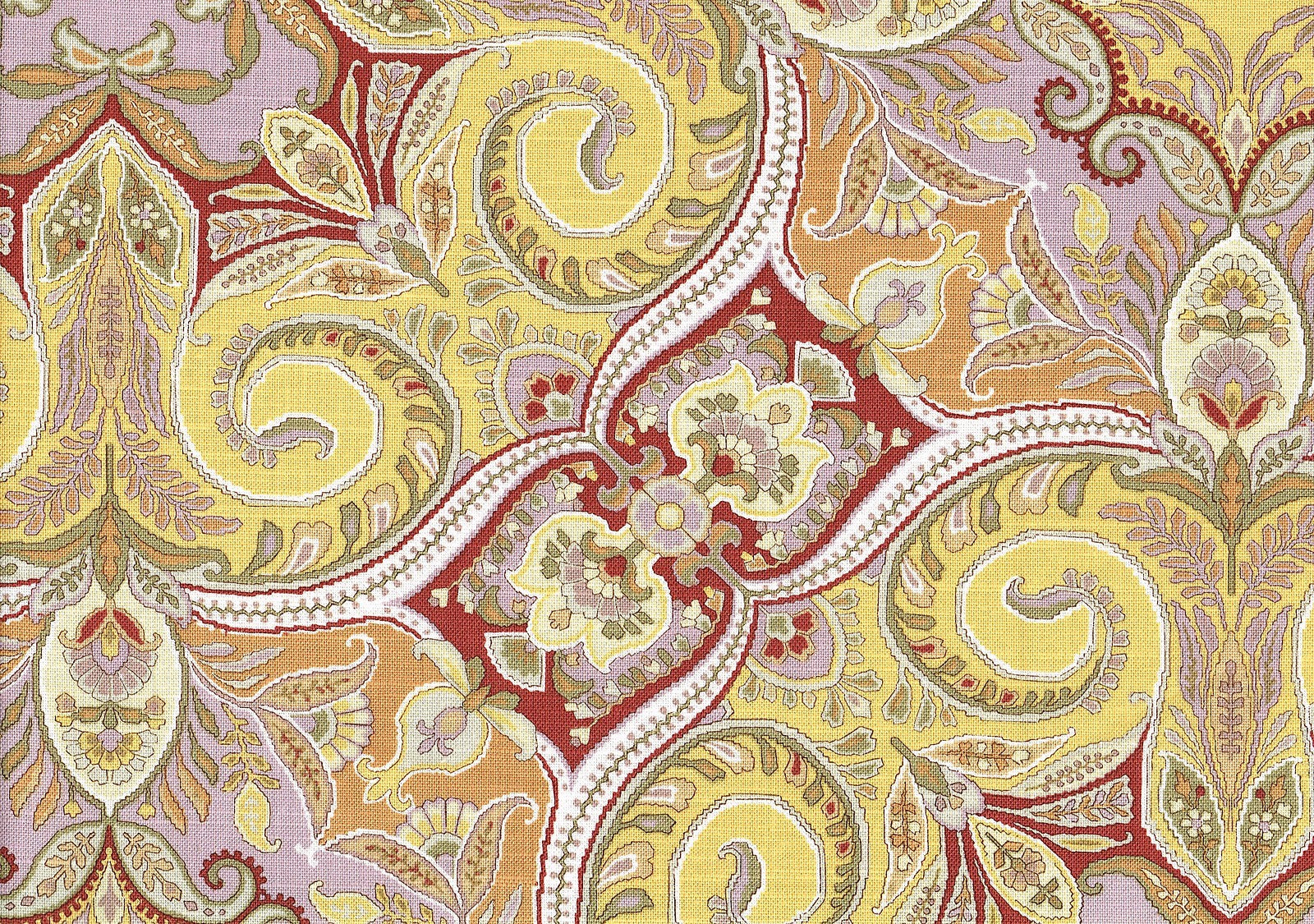 Jay Yang Fabric  Kashmir Yellow  Yellow Lavender Burgundy Tan Drapery Upholstery