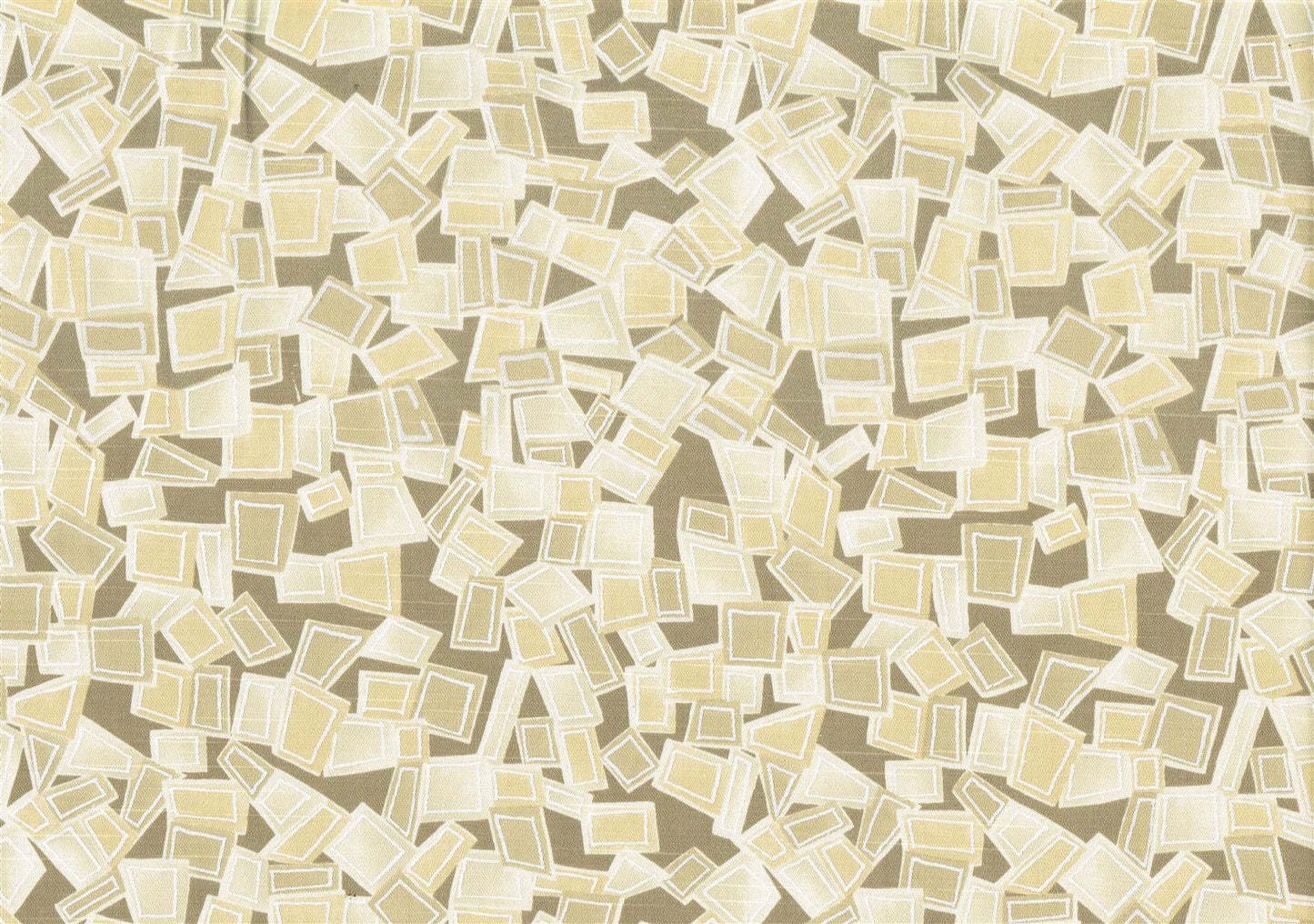 Designer Fabric Brown Khaki Beige Geometric Print   Drapery Upholstery 