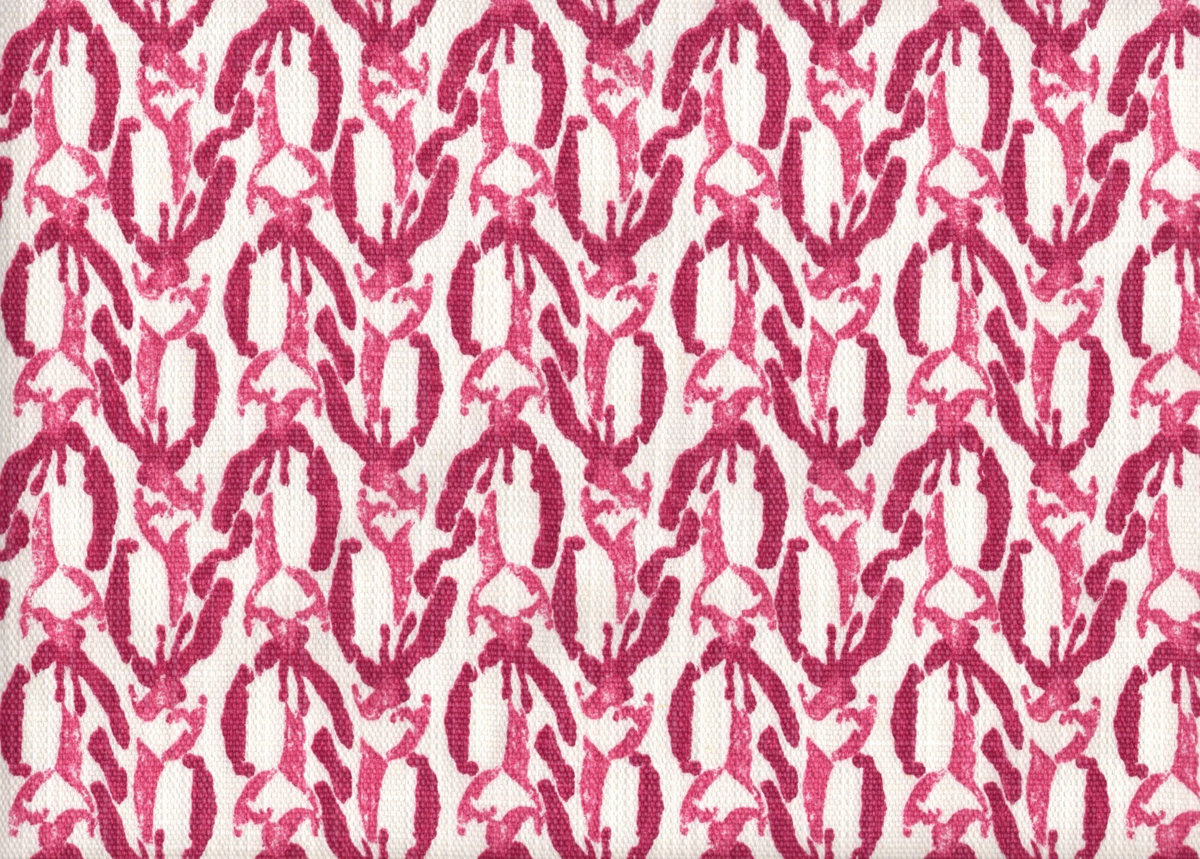4 Yds Lacefield Fabric Reed Chathan Berry Cottom Blend  Drapery Upholstery