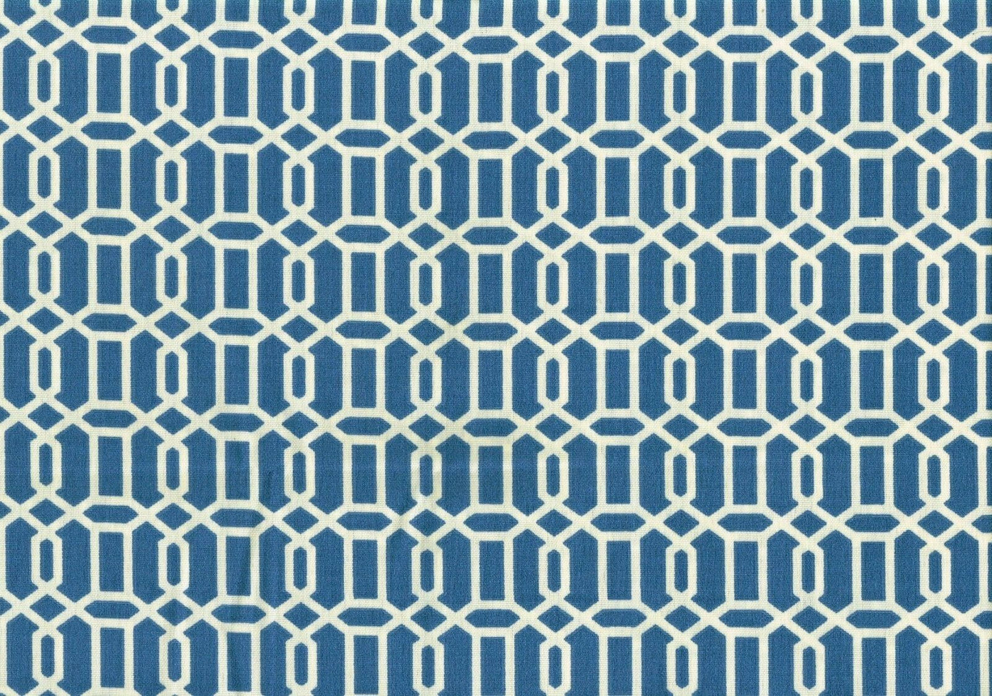5.75 Yds Designer Fabric Blue Geometric Indoor/Outdoor Drapery Upholstery  