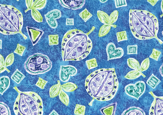 Interior Fabric Blue Green Lavender White Cotton Drapery Upholstery  