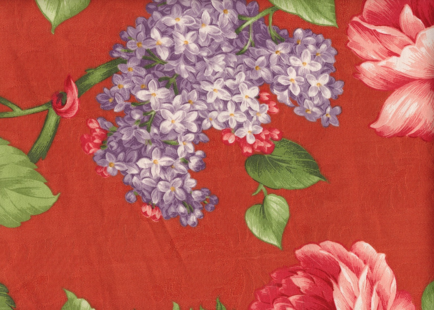 4 Yds Braemore Fabric Cabbage Rose Drapery Upholstery   Cotton
