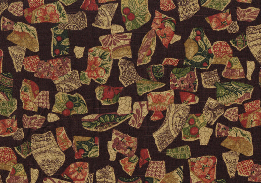 Covington Fabrics 5th Ave Brown Red Green Gold  Drapery Upholstery 