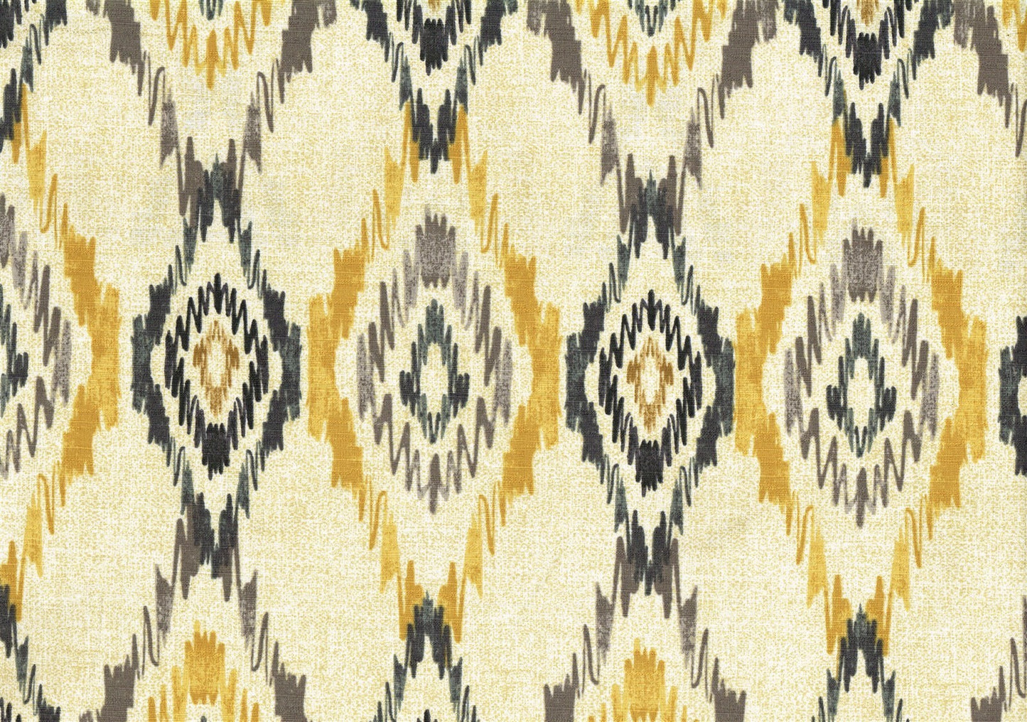 Mill Creek Fabric Beige Gray Black Gold Geometric Print   Drapery Upholstery 