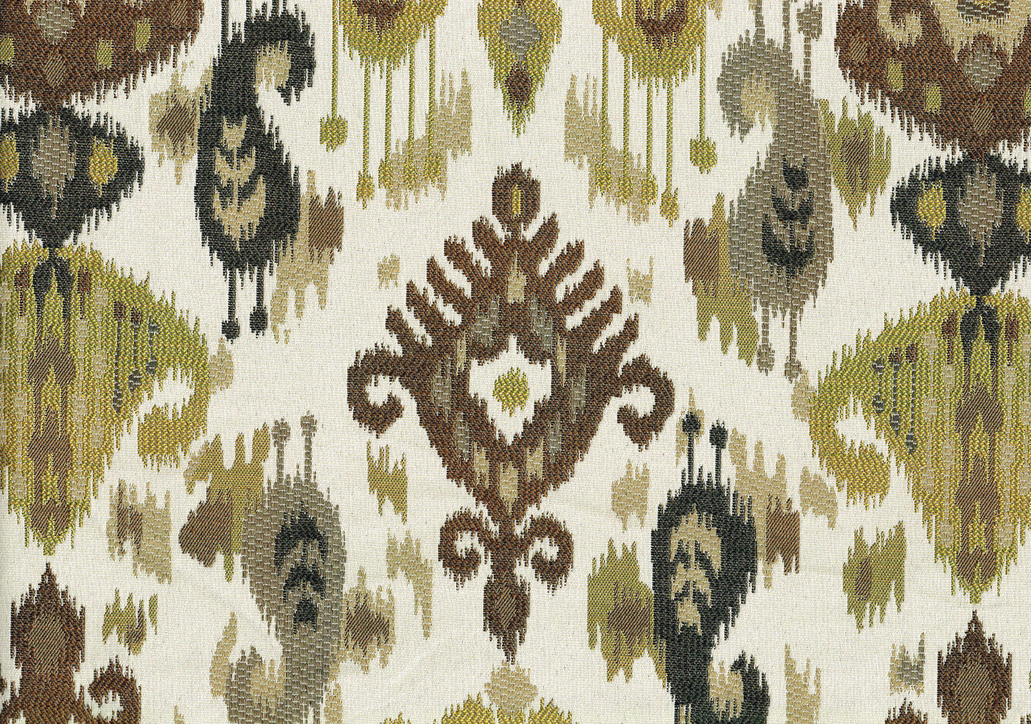 Designer Fabric Majiko Teak  Beige Gold Brown Drapery Upholstery 