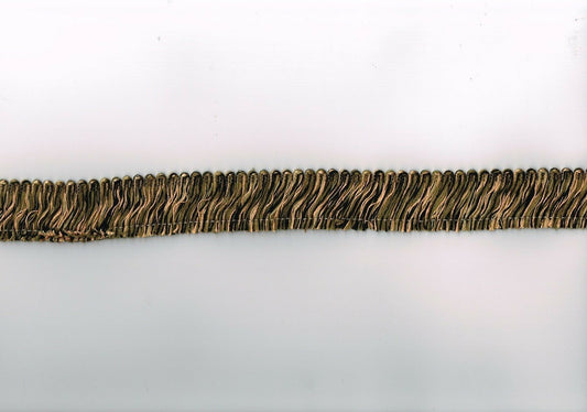 Phoenix Trim Major Mark  Fringe Copper Green Black    1.75"  Wide 