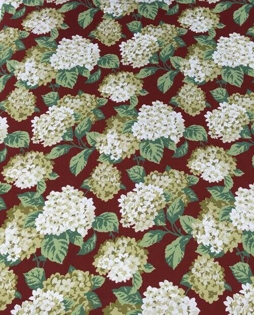 Magnolia Home Fabric Summer Wind Red  Cotton Duck  Print  Drapery Upholstery 