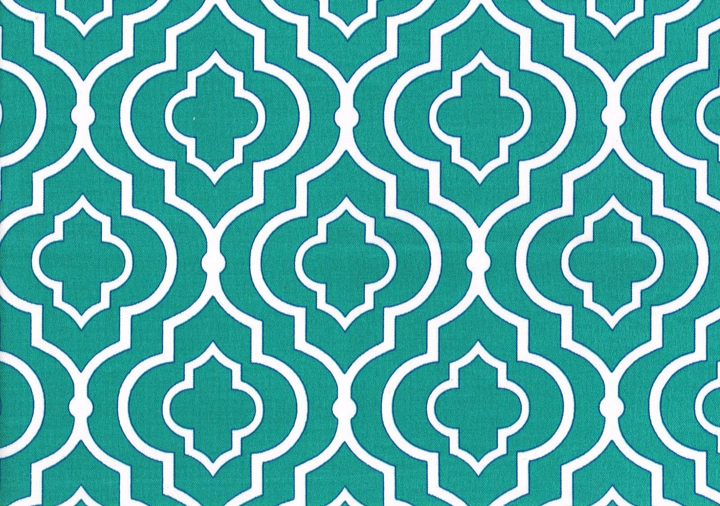 5 Yds Mill Creek Fabric Donetta Teal Blue White Cotton Drapery Upholstery