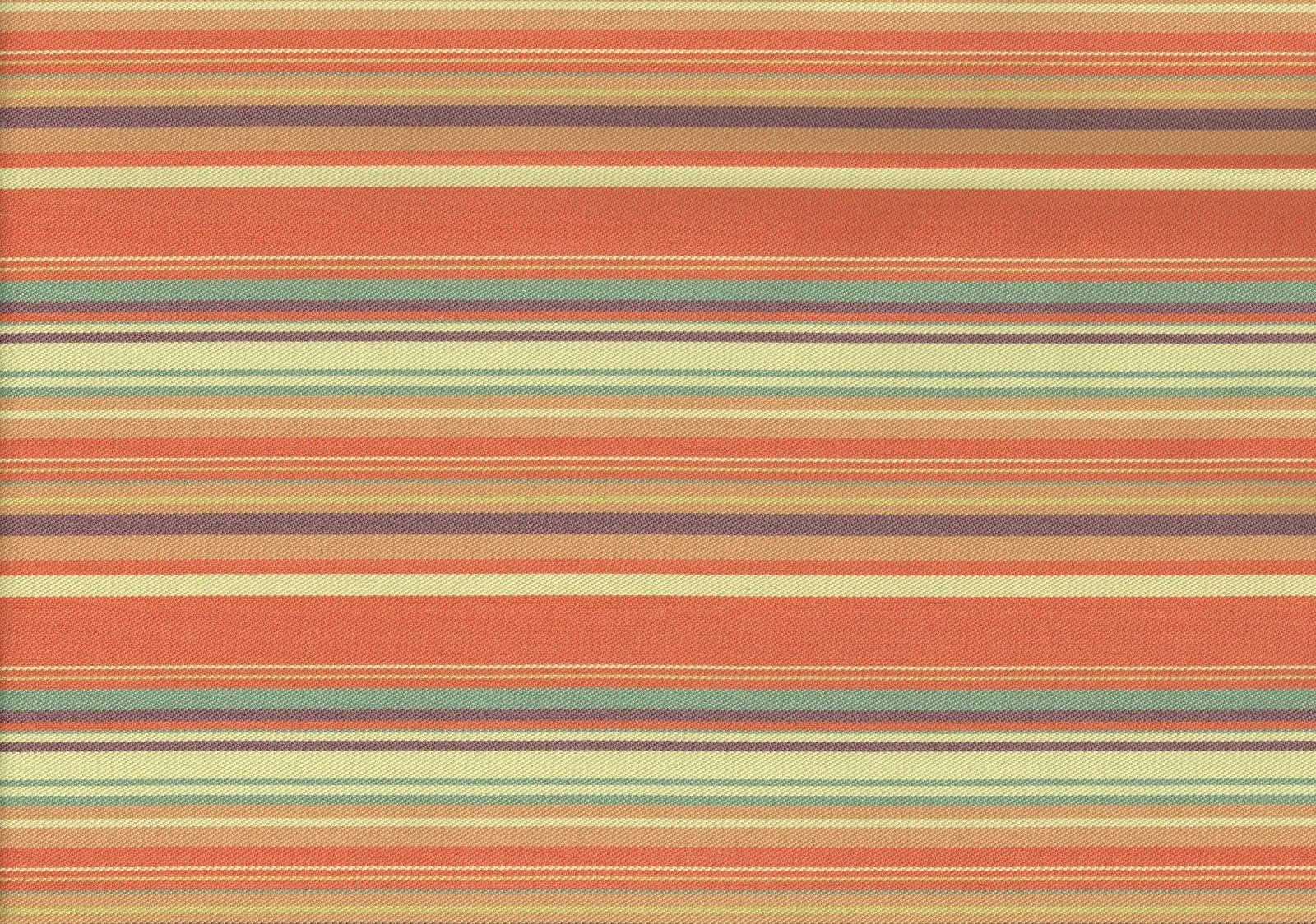 Designer Fabric Coral Aqua Purple Beige Striped   Upholstery