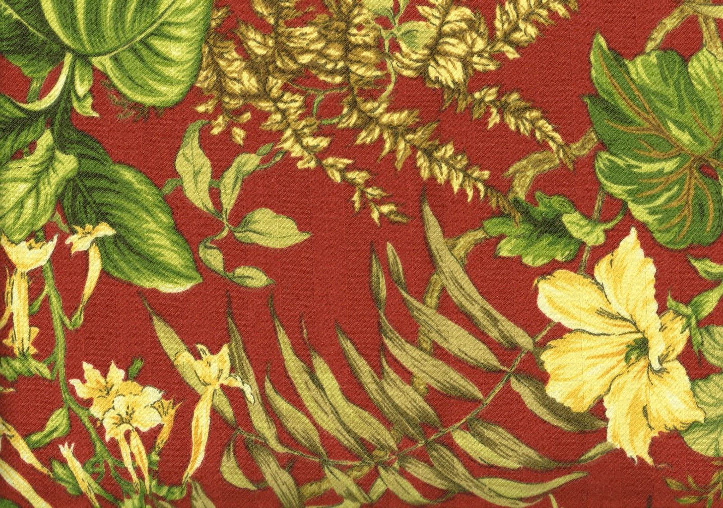 Robert Allen Fabric Burgundy Yellow Green  Indoor/Outdoor   Drapery Upholstery