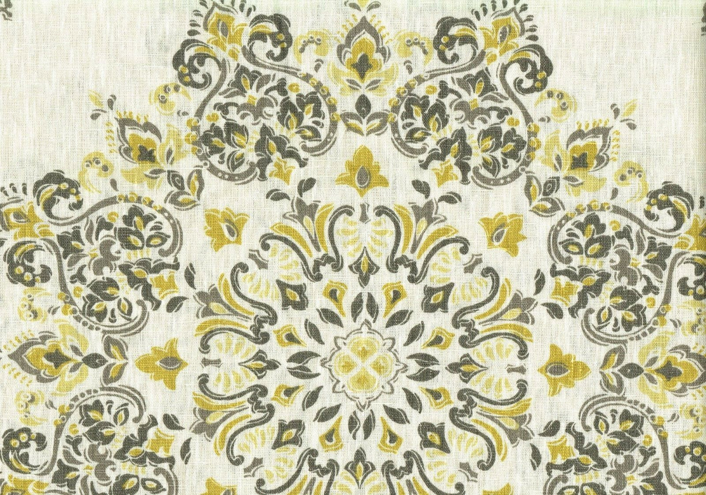 6 Yards Kravet Fabric Echo Parvini Tumeric Linen    Print Drapery Upholstery