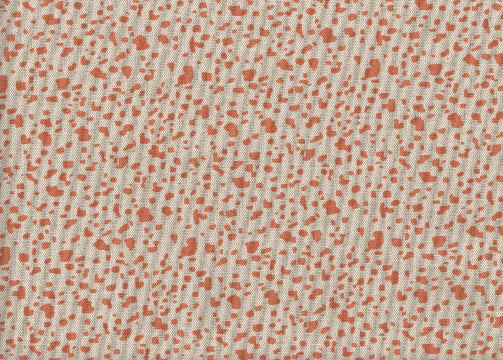 5 Yds Lacefield Fabric Animal Print Coral Linen  Cotton  Drapery Upholstery