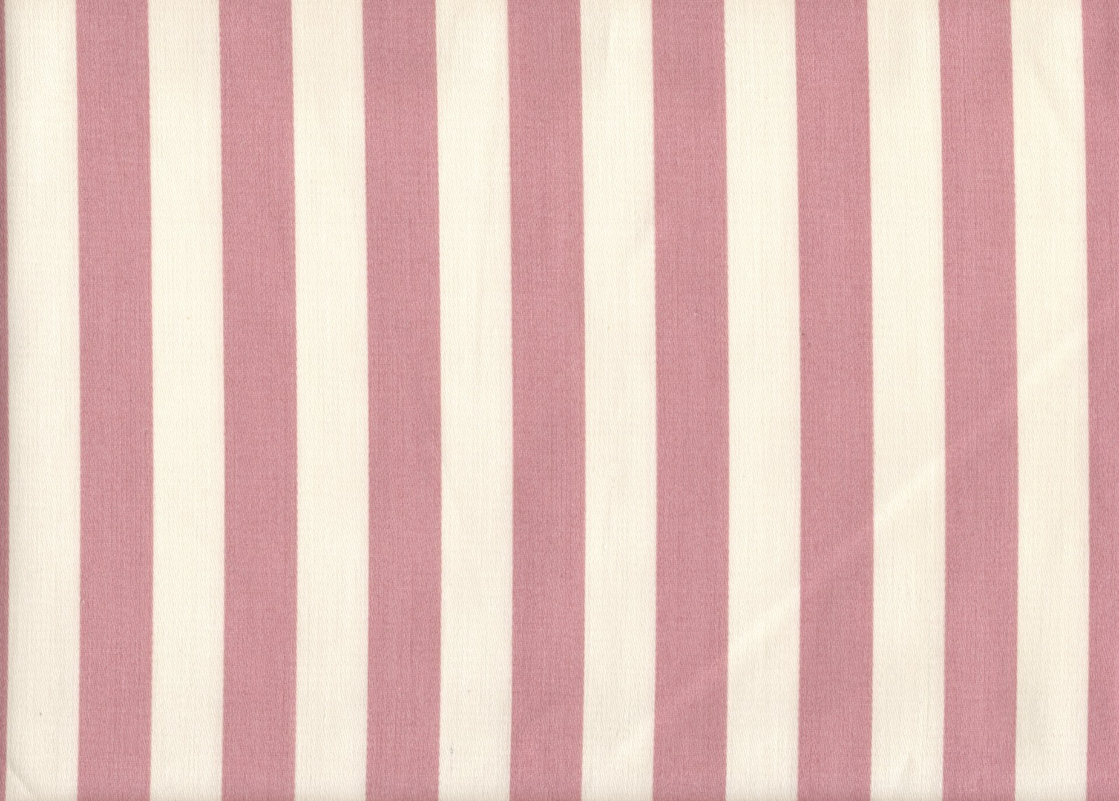 4 Yds Designer Fabric Mauve White Striped  Cotton Drapery Upholstery