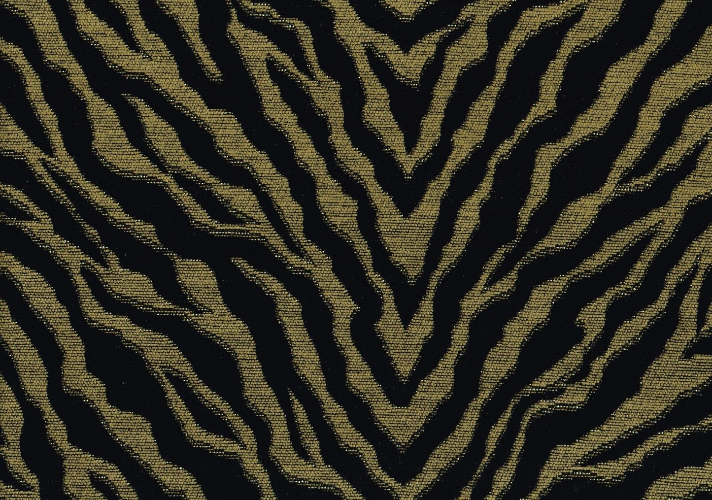 1 Sample Designer Fabric Black  Gold  Animal Print Woven  Drapery Upholstery