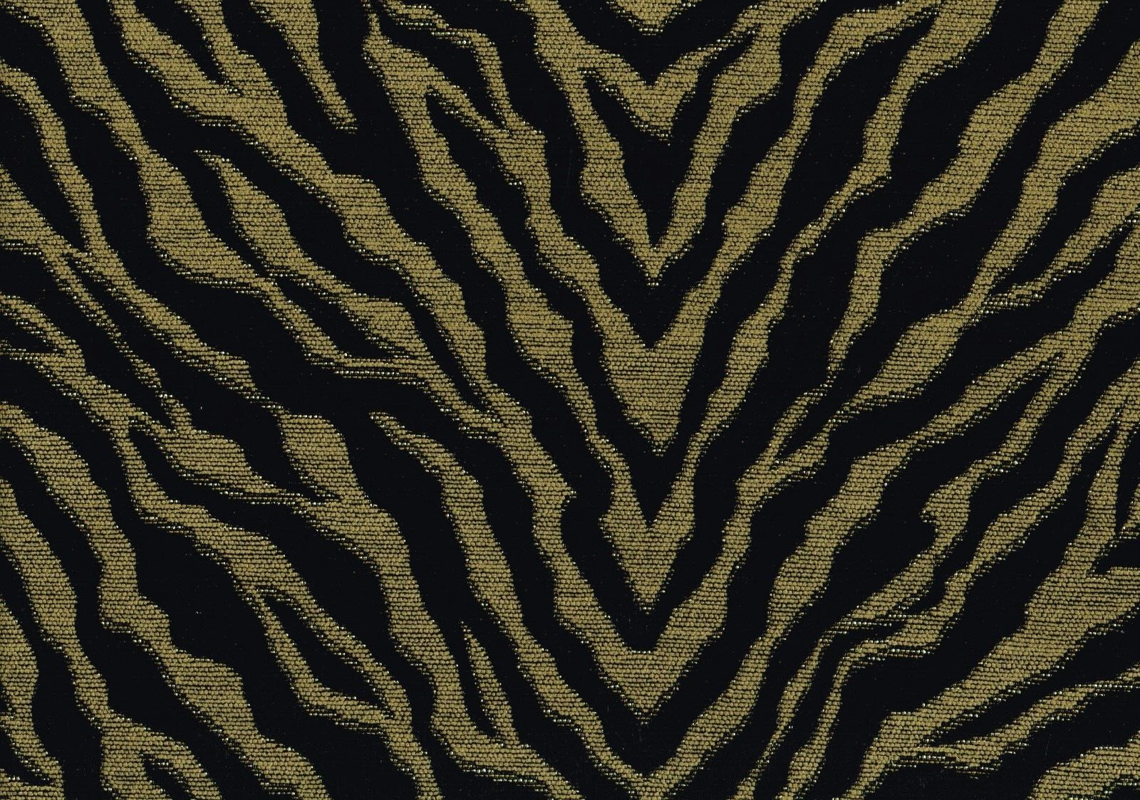 1 Sample Designer Fabric Black  Gold  Animal Print Woven  Drapery Upholstery