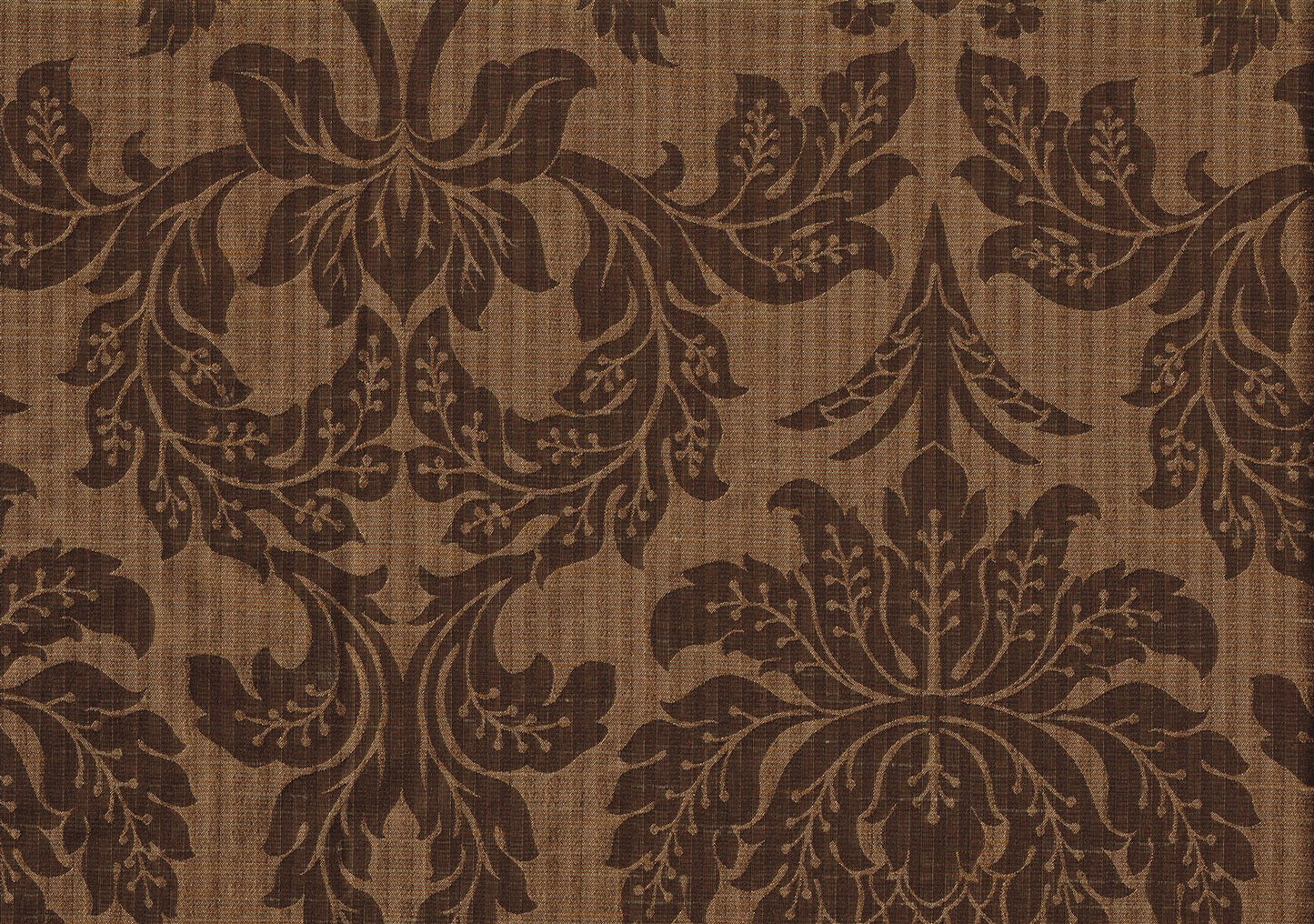 4.25 Yards Robert Allen Fabric Elite Floral Kona Brown  Drapery Upholstery 
