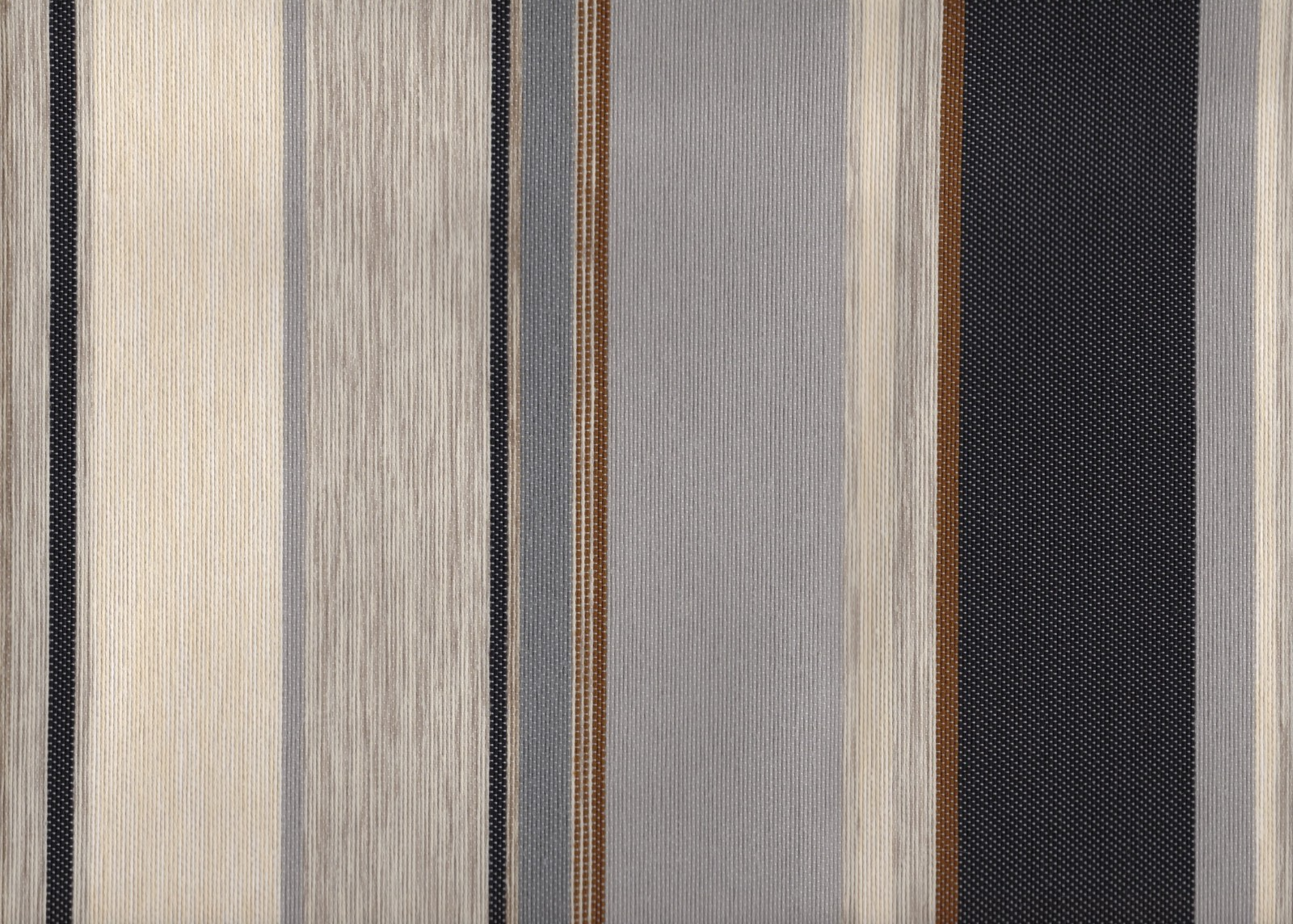 2.25 Yds Designer Fabric Brown Gray Beige Stripe   Drapery Upholstery