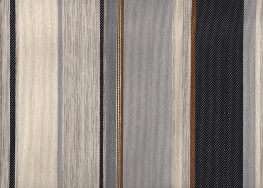 2.25 Yds Designer Fabric Brown Gray Beige Stripe   Drapery Upholstery