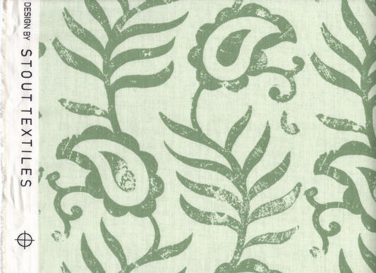 Stout Fabric Lakeland 1 Celery  Cotton  Drapery Upholstery