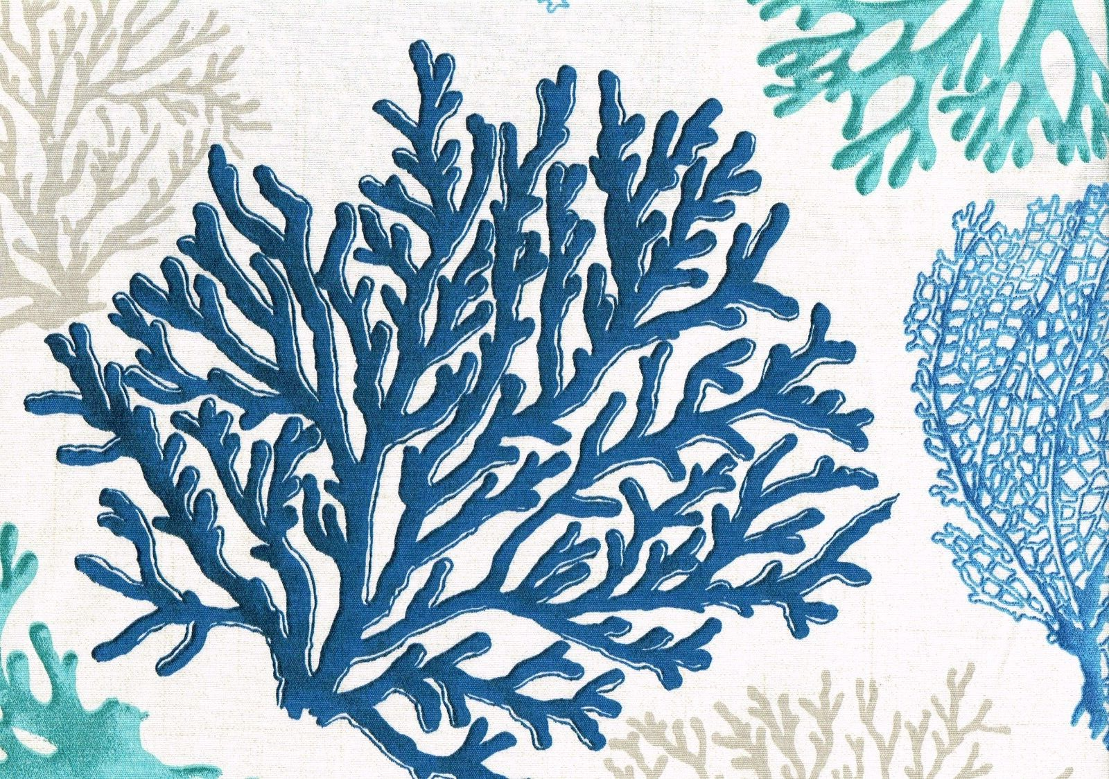 Uiber Fabric Coral Spanish Drapery In Green Blue Brown Upholstery