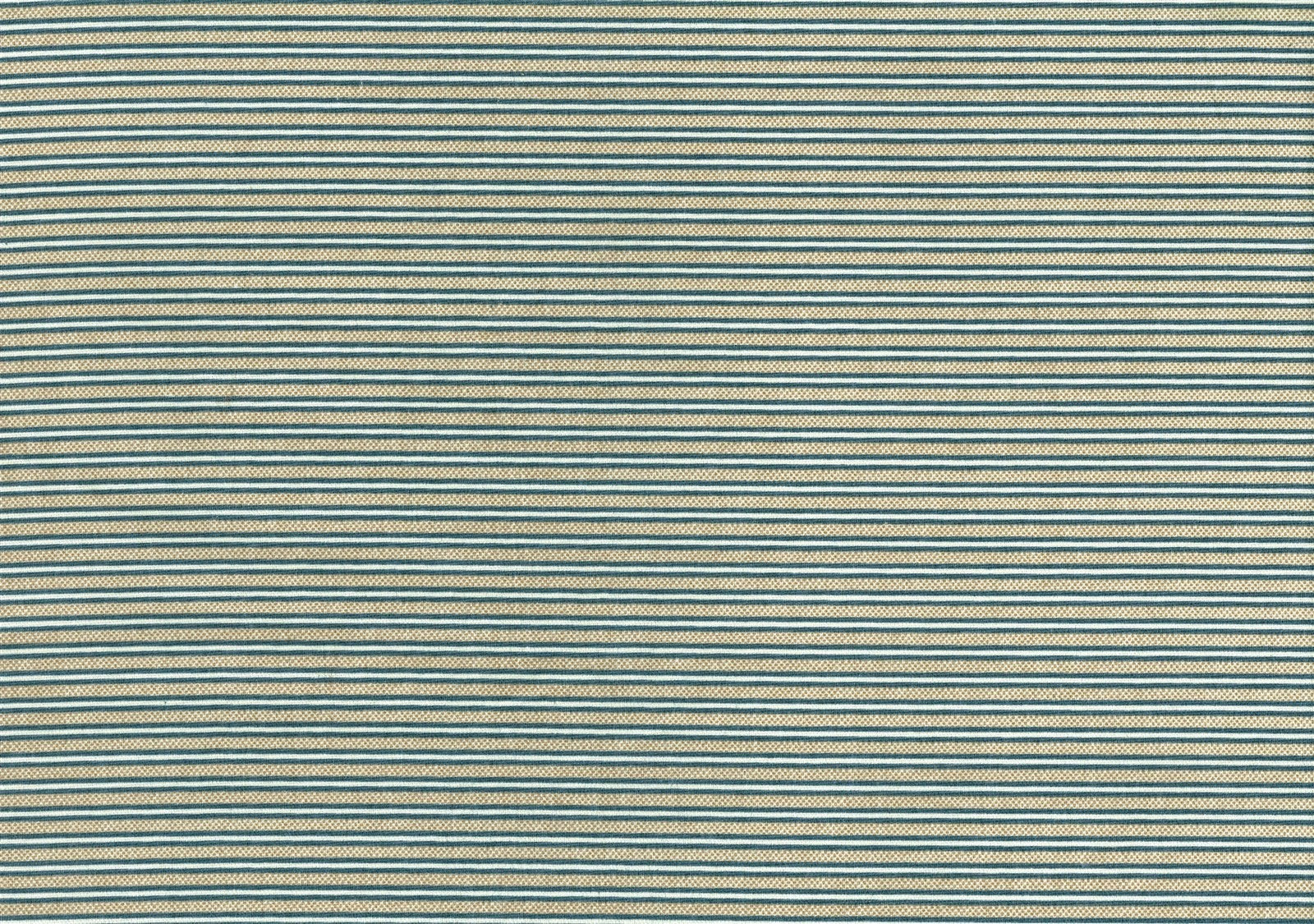 4.5 Yds Richloom Fabric Khaki Blue White Stripe Cotton   Drapery Upholstery