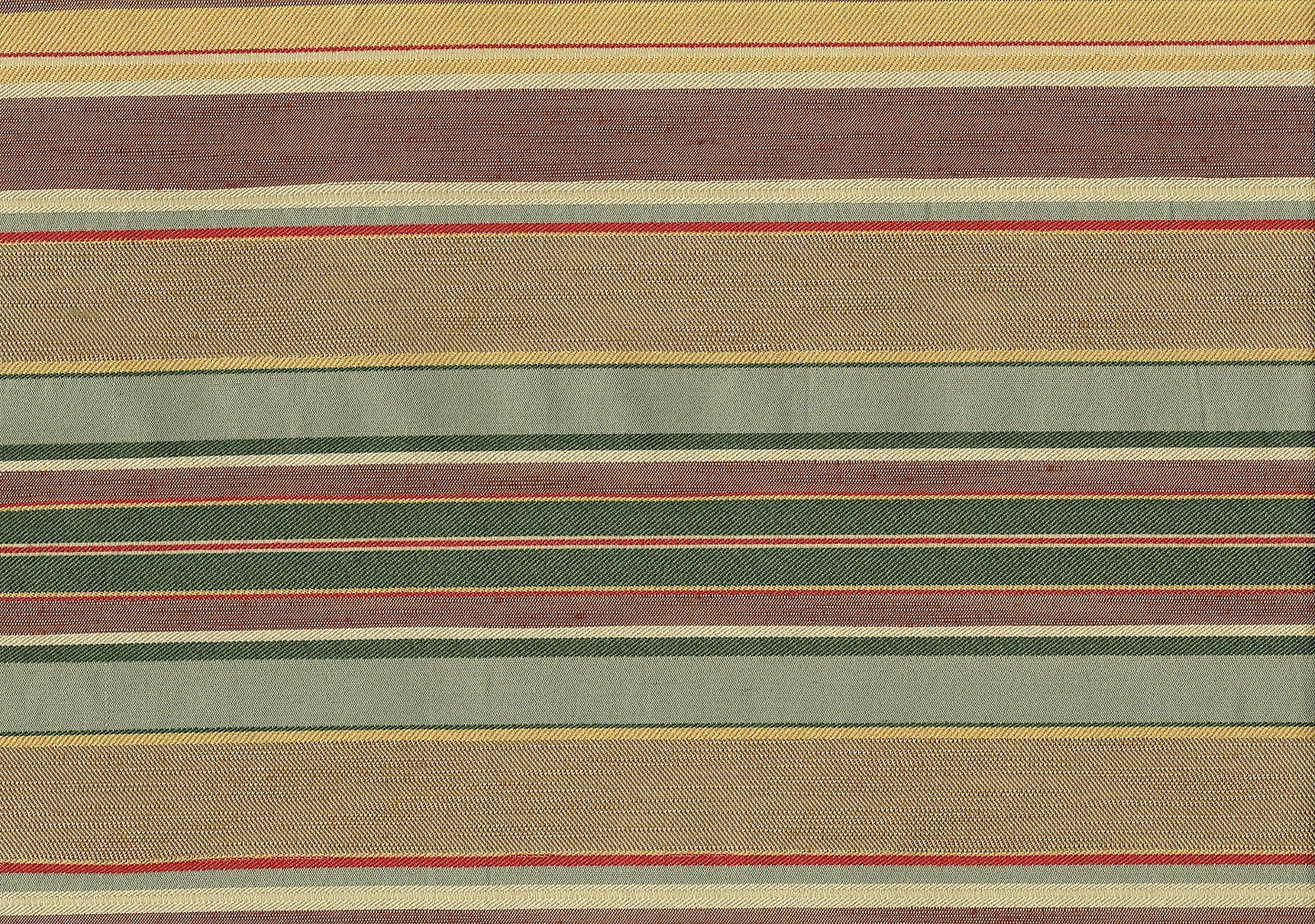 Designer Fabric Brown Gold Red Beige Mauve Stripe Drapery Upholstery 