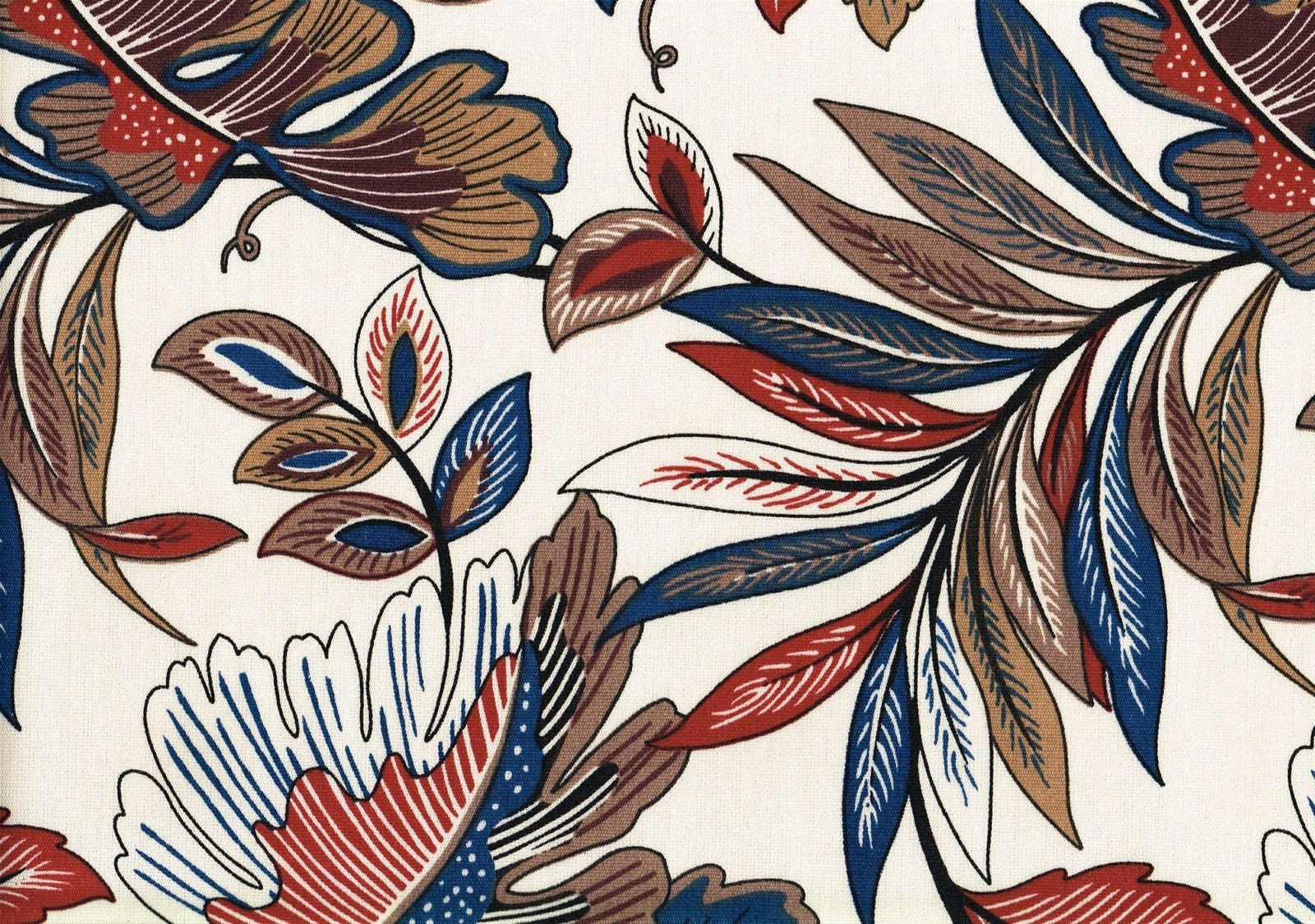 Microfibres Fabrics Jambree Regatta Outdoor Ecru Blue Red  Drapery Upholstery 