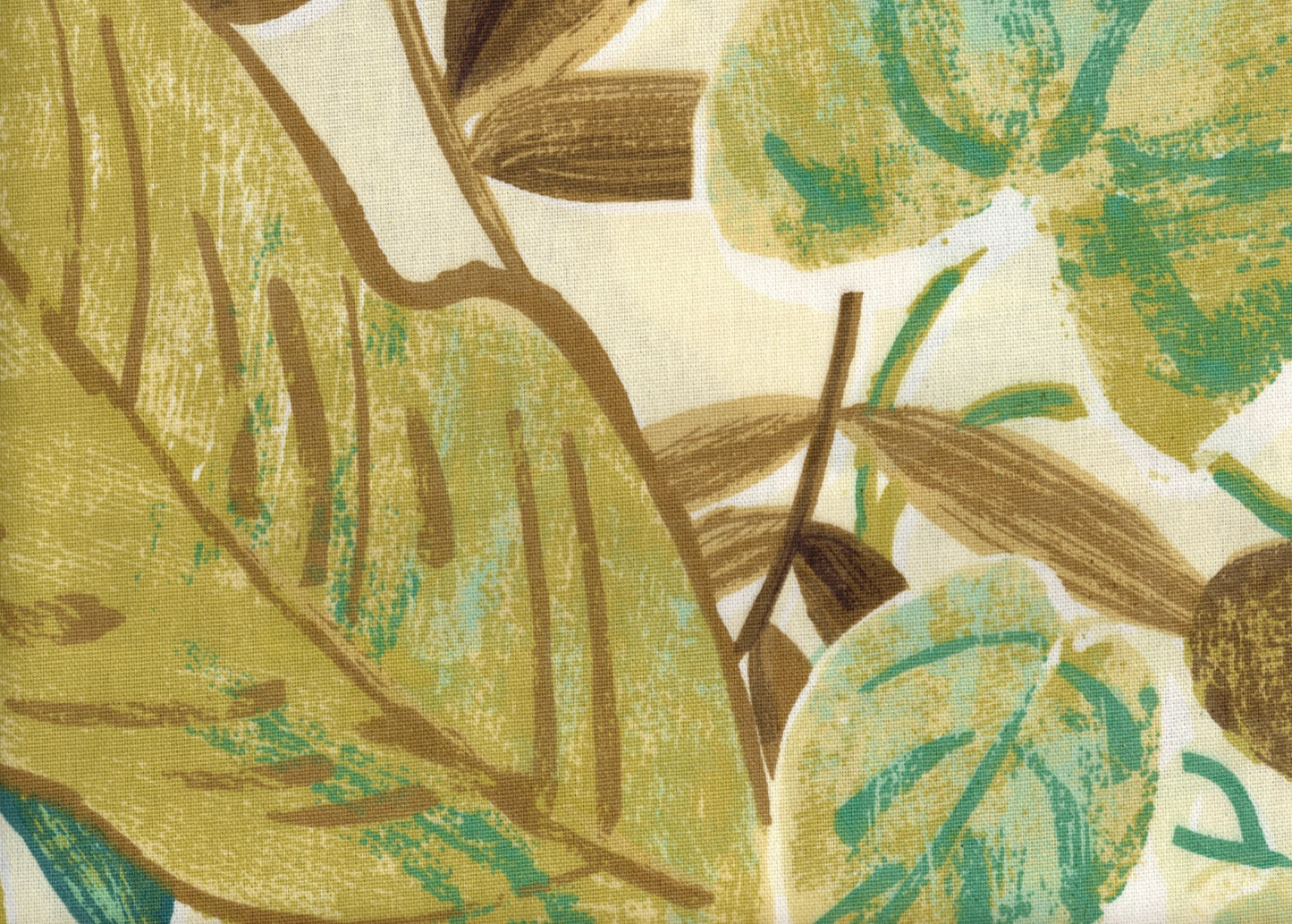 5.75 Yds Mill Creek Fabric Gold Brown Green  Indoor/Outdoor Drapery Upholstery