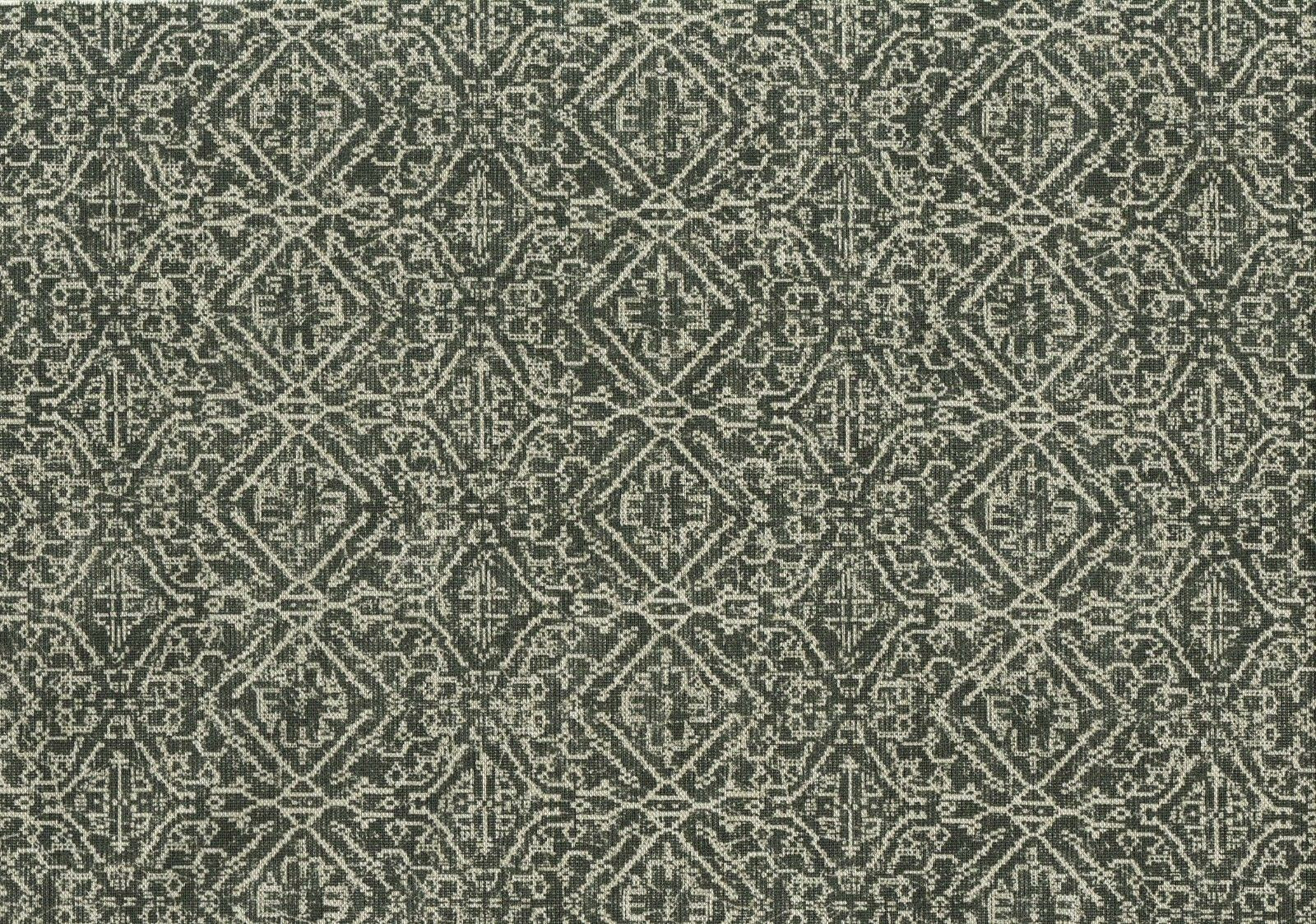 4.25 Yds Designer Fabric Gray Ecru Geometric  Drapery Upholstery 
