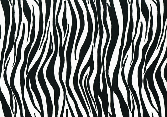 Designer Fabric Black White  Print Cotton Duck  Drapery Upholstery 
