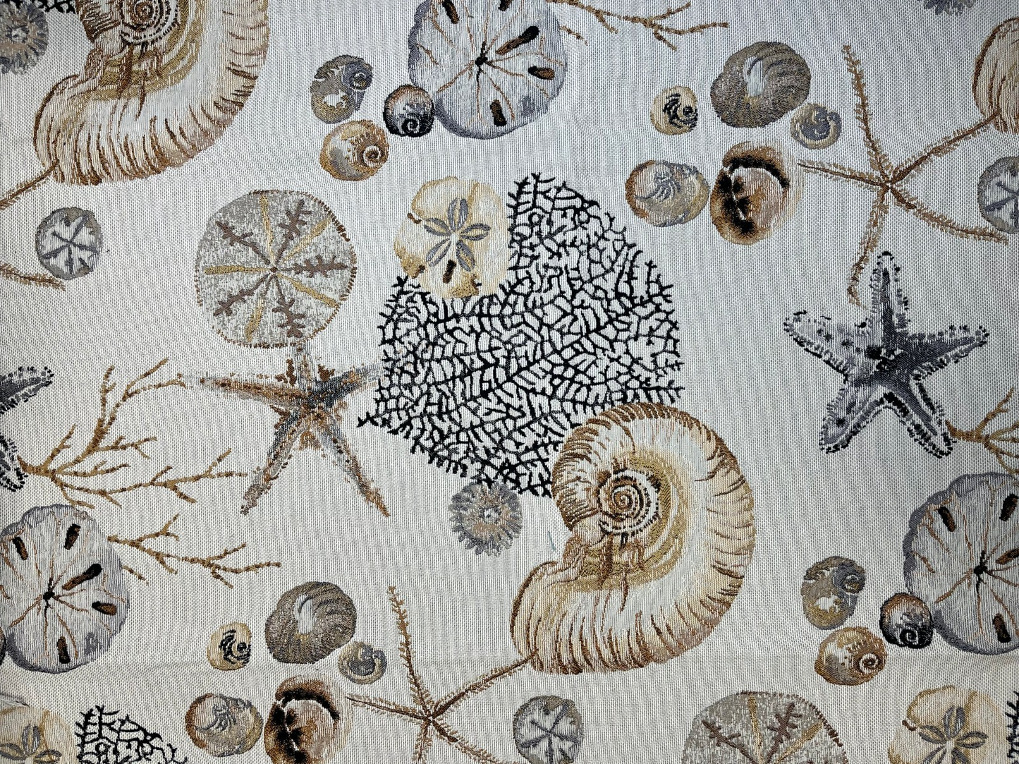 Paragon Fabric Sanibel SAnd Dollar  Print  Drapery Upholstery