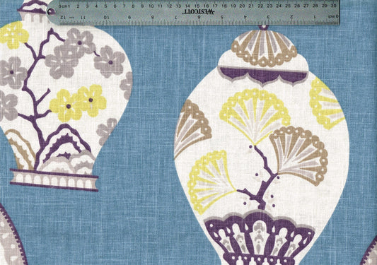  4.75 Yards Braemore Fabric Imperial Treasure Blue Drapery Upholstery 