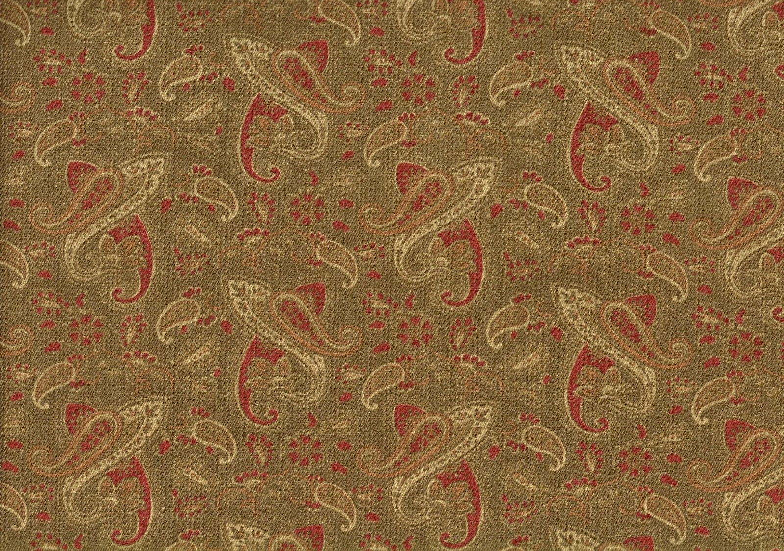 Designer Fabric Burgundy Brown Beige Indoor/Outdoor  Drapery Upholstery