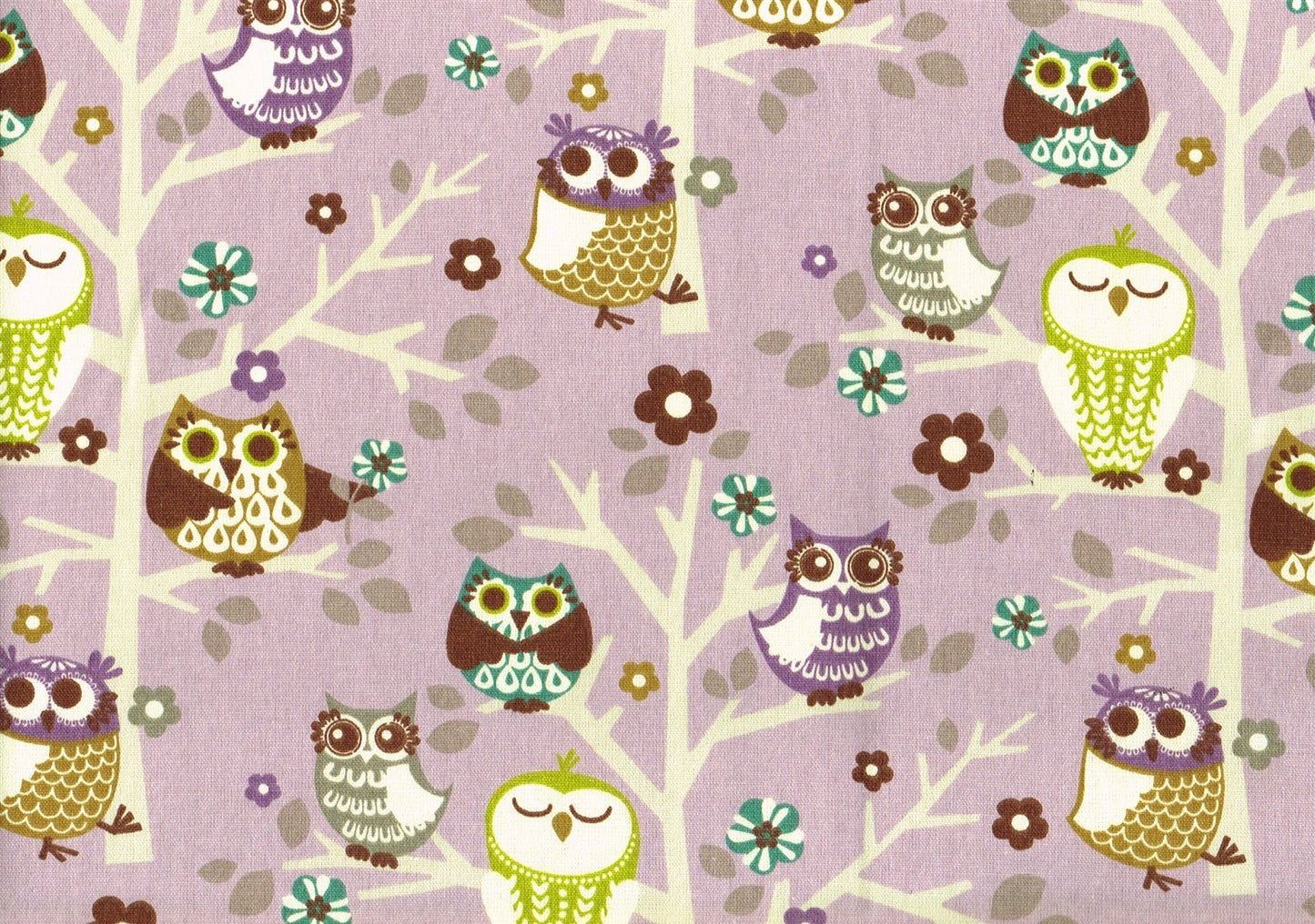 BPKaufmann Fabric Sit-N-A-Tree Plum  Cotton  Lavender Purple Gold Green Drapery 