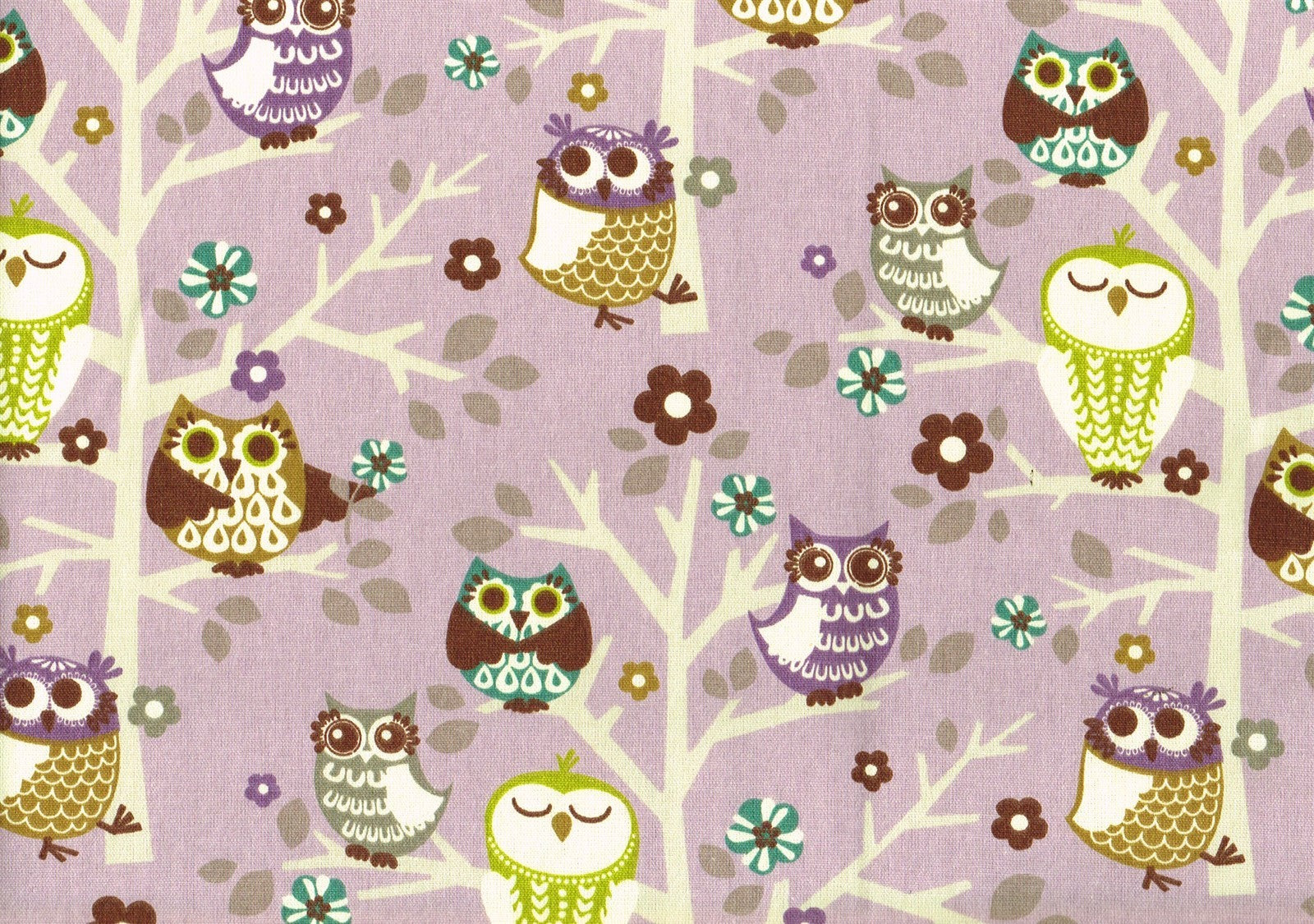 BPKaufmann Fabric Sit-N-A-Tree Plum  Cotton  Lavender Purple Gold Green Drapery 