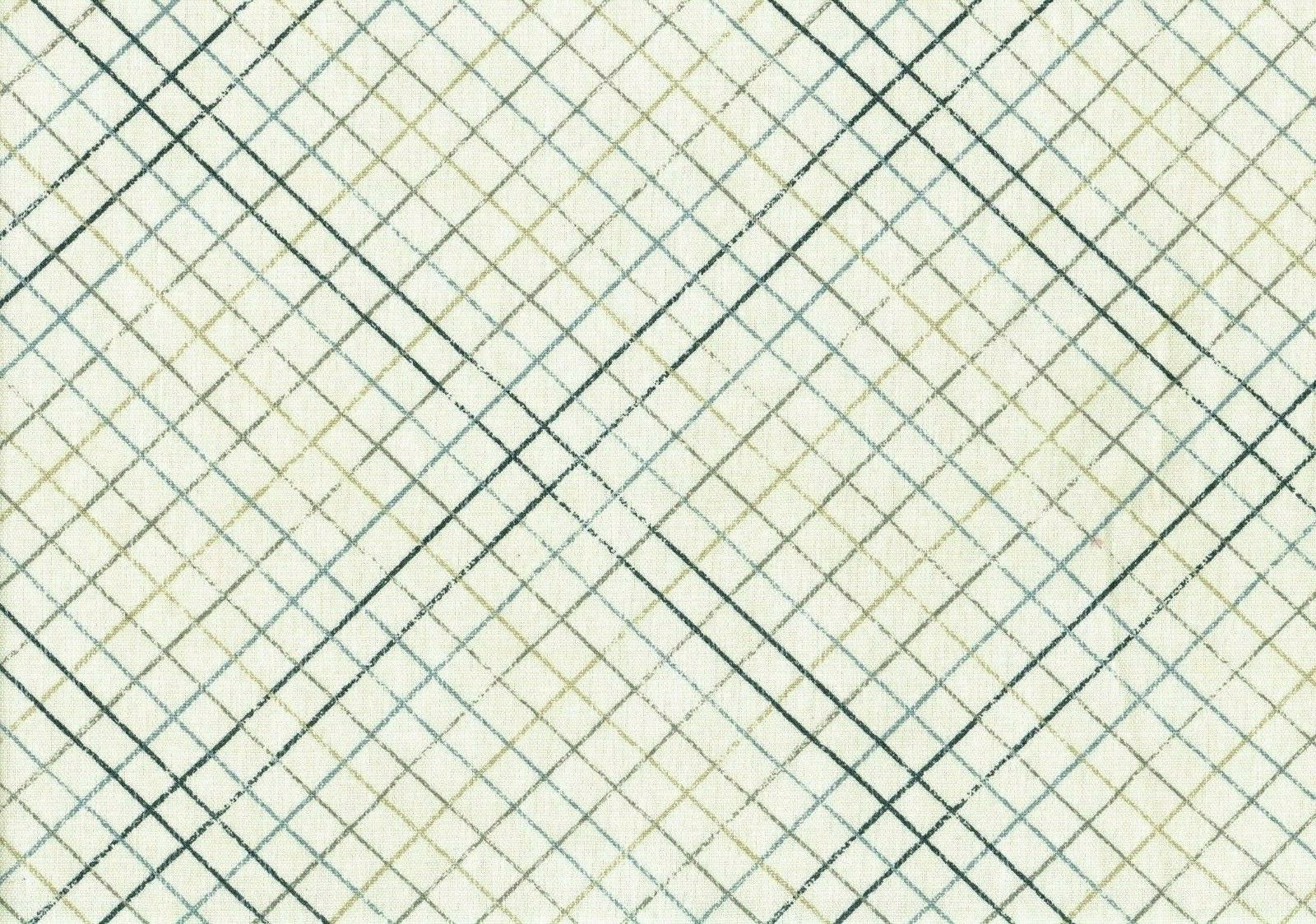 5 Yds Magnolia Home Fabric Brown Navy Blue Cotton Print  Drapery Upholstery 