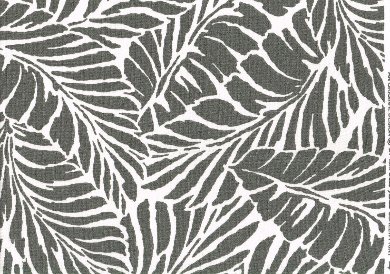 6 Yds Mill Creek Fabric Taupe Leaves  Cotton Drapery Upholstery