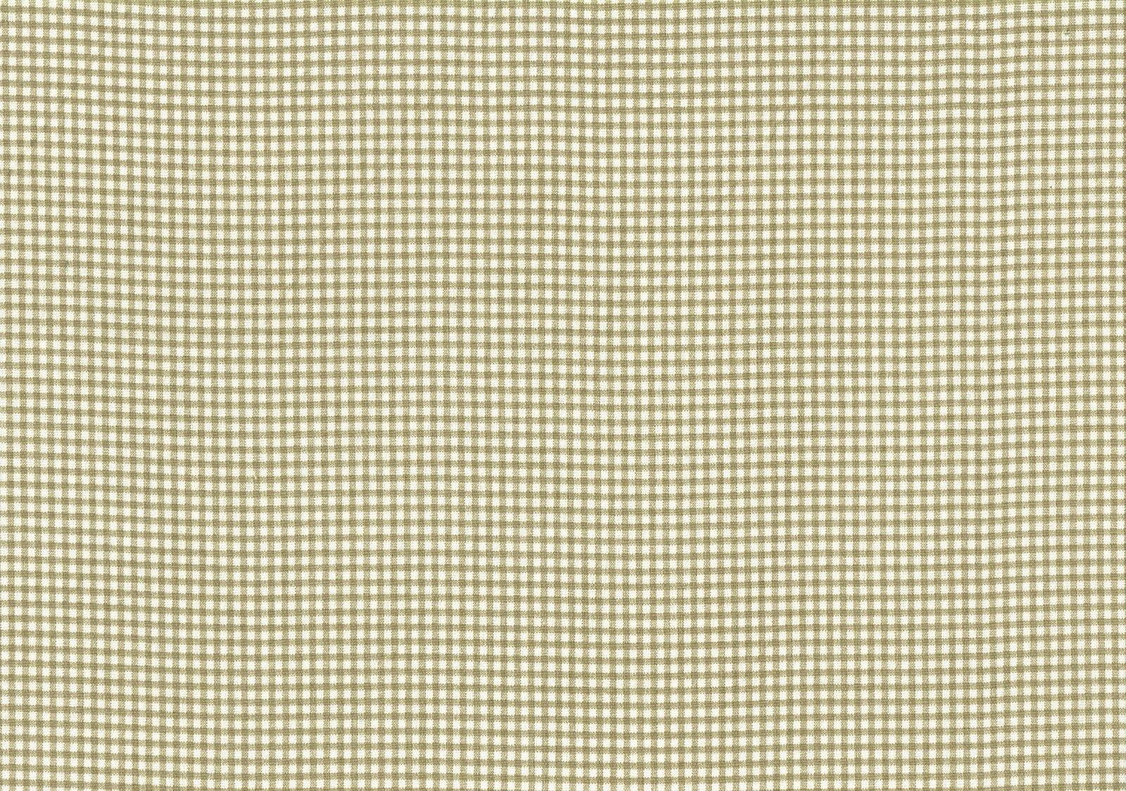 4 Yds Designer Fabric Brown Small Check Cotton  Drapery Upholstery