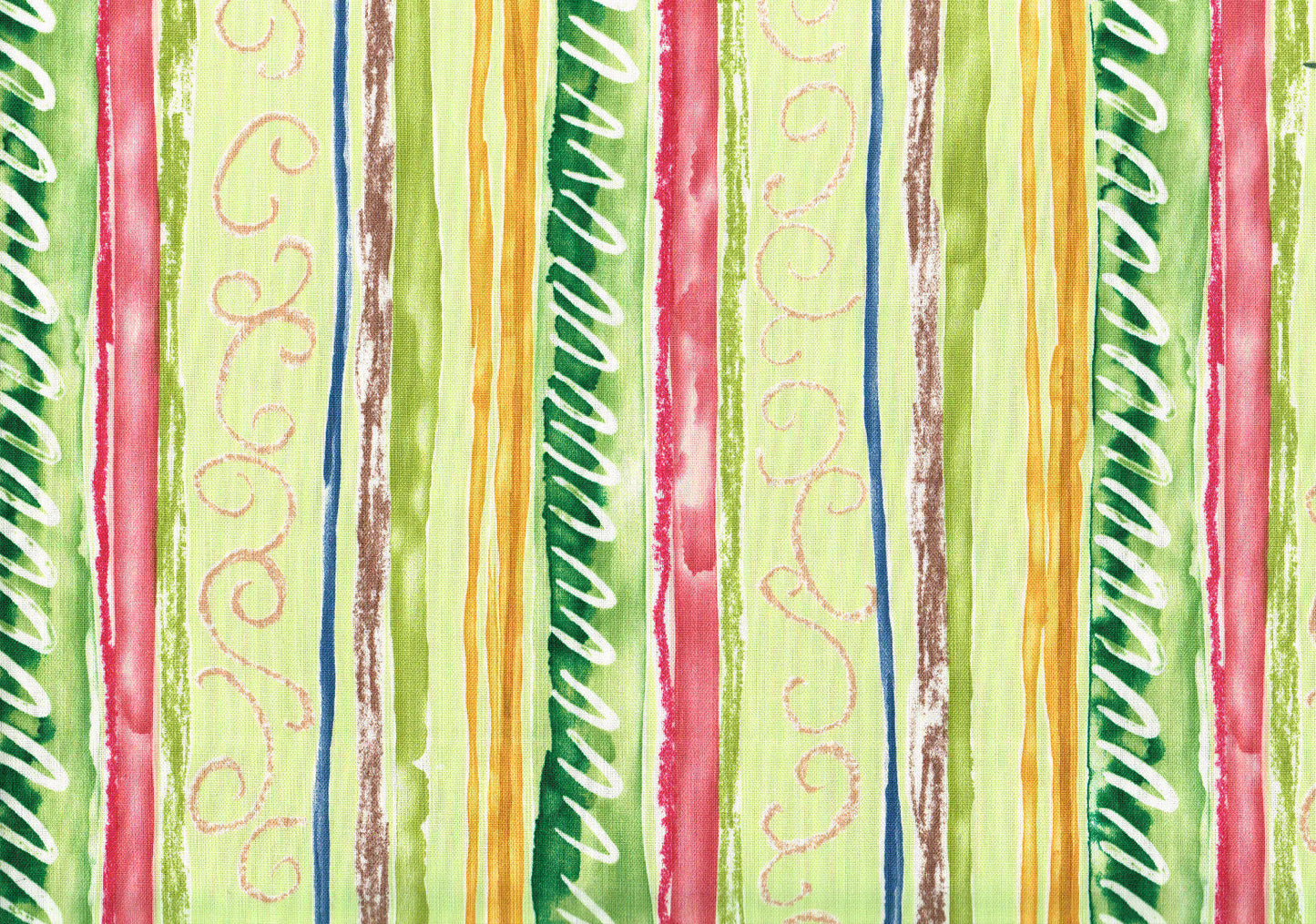 Mill Creek Fabric Stripe Green Pink Red Drapery Upholstery Green Rose 