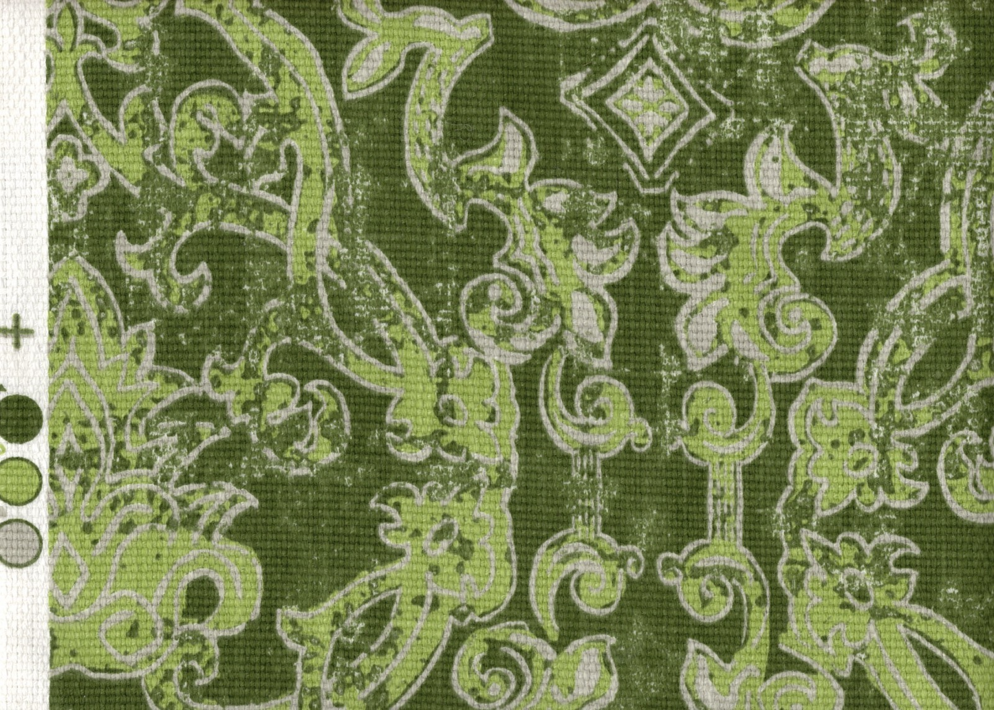4 Yds Lacefield Fabric  Contessa Olive  Cotton Drapery Upholstery