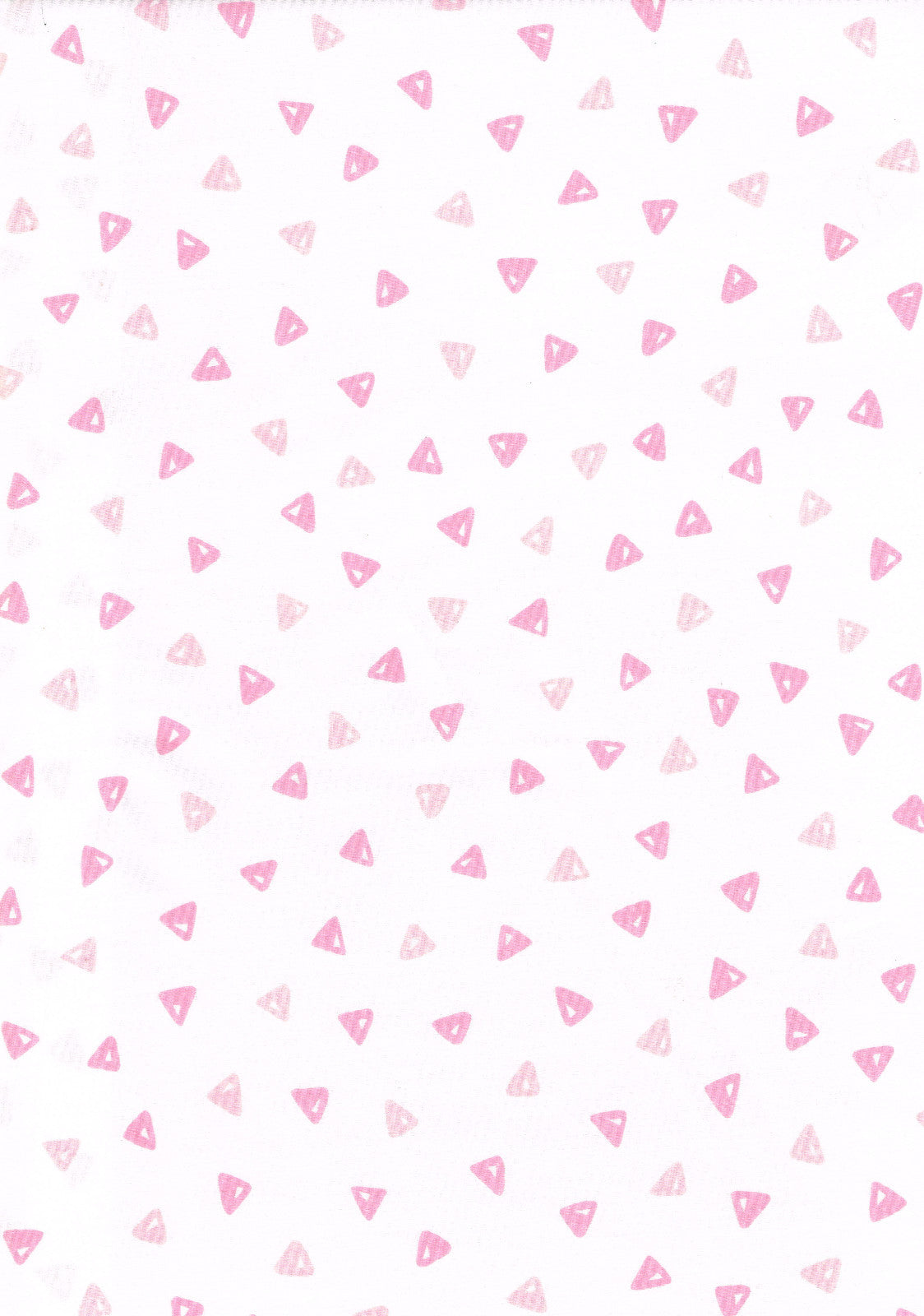 63" Di Lewis Studios 100% Cotton Pink   White Triangles Drapery  Upholstery 