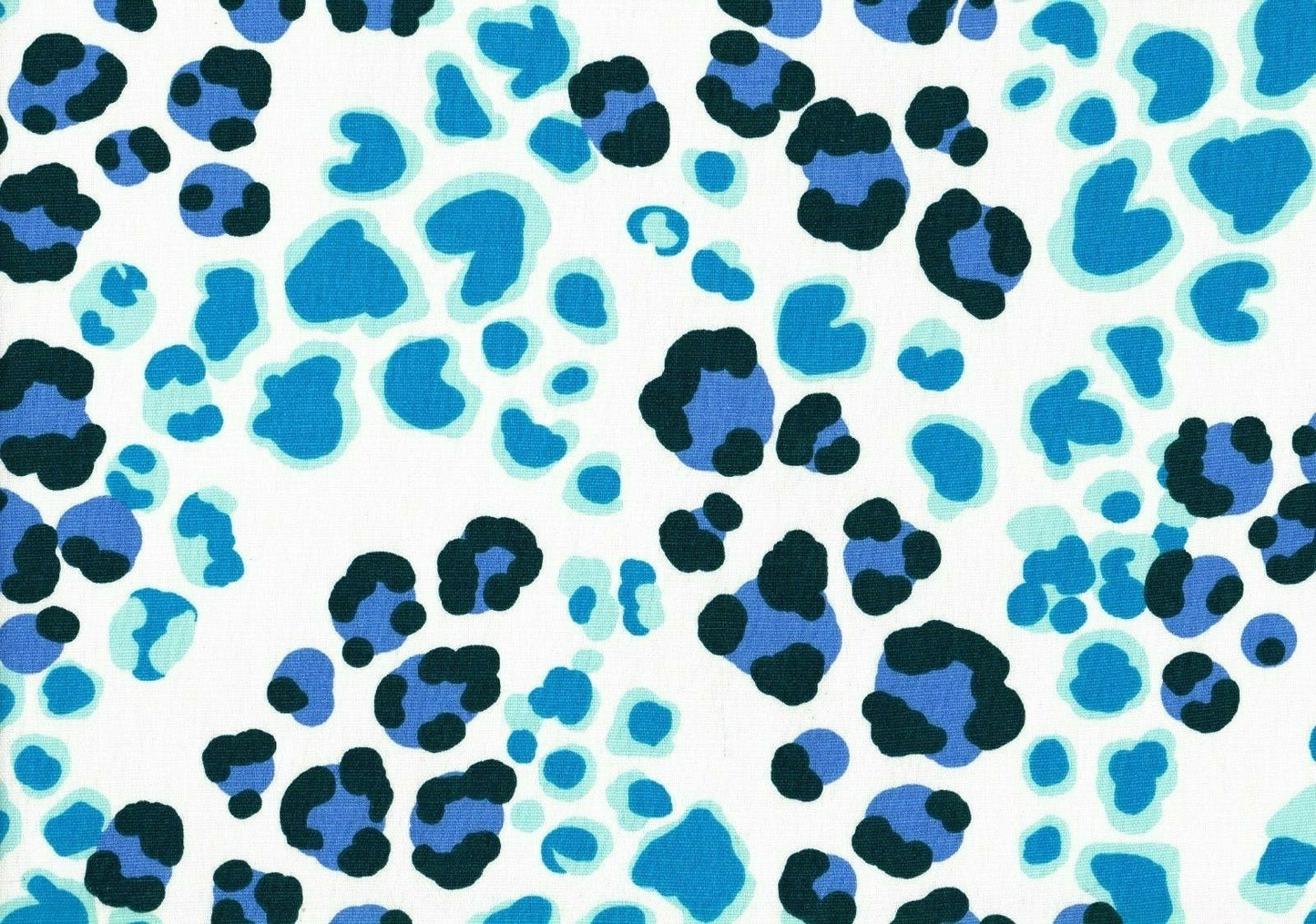 Designer Fabric Blue Dark Blue Teal   Cotton Duck Print  Drapery Upholstery 