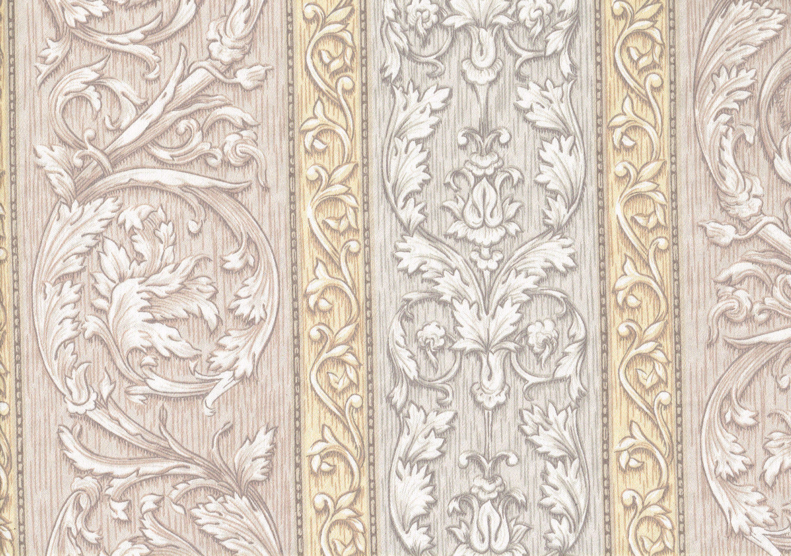 Portfolio Fabric Tan Gray Scroll Stripe Cotton Drapery Upholstery