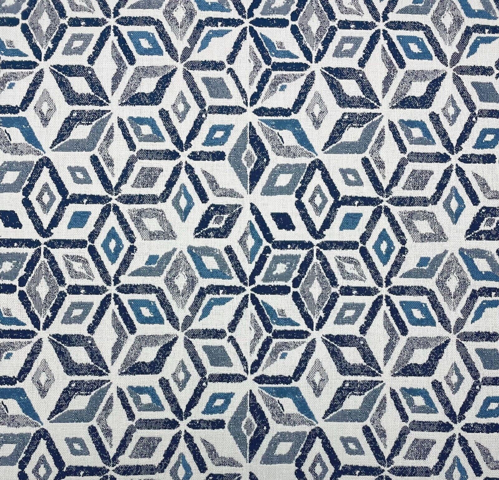 Sunbrella Fabric Ceramic Ocean Woven  Solution Dyed Acrylic Drapery Upholstery